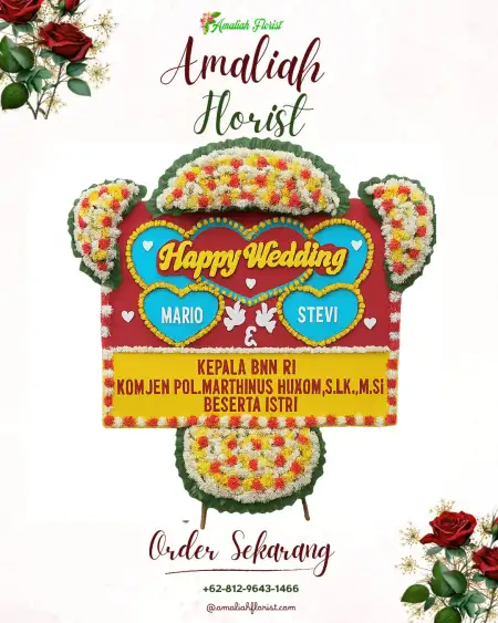 Papan Bunga Pernikahan Tunjungsari